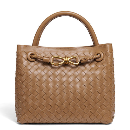 Fiorelle Women's Artisan Weave Tote - Expandable Crossbody with Butterfly Motif & Structured Silhouette