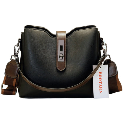 Fiorelle Women's Premium Textured Bucket Bag - Vintage Multi-Layer Large Capacity Handheld/Shoulder/Crossbody Tote