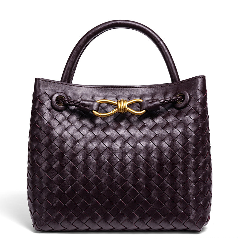 Fiorelle Women's Artisan Weave Tote - Expandable Crossbody with Butterfly Motif & Structured Silhouette