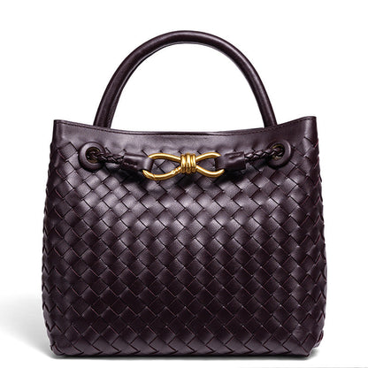Fiorelle Women's Artisan Weave Tote - Expandable Crossbody with Butterfly Motif & Structured Silhouette