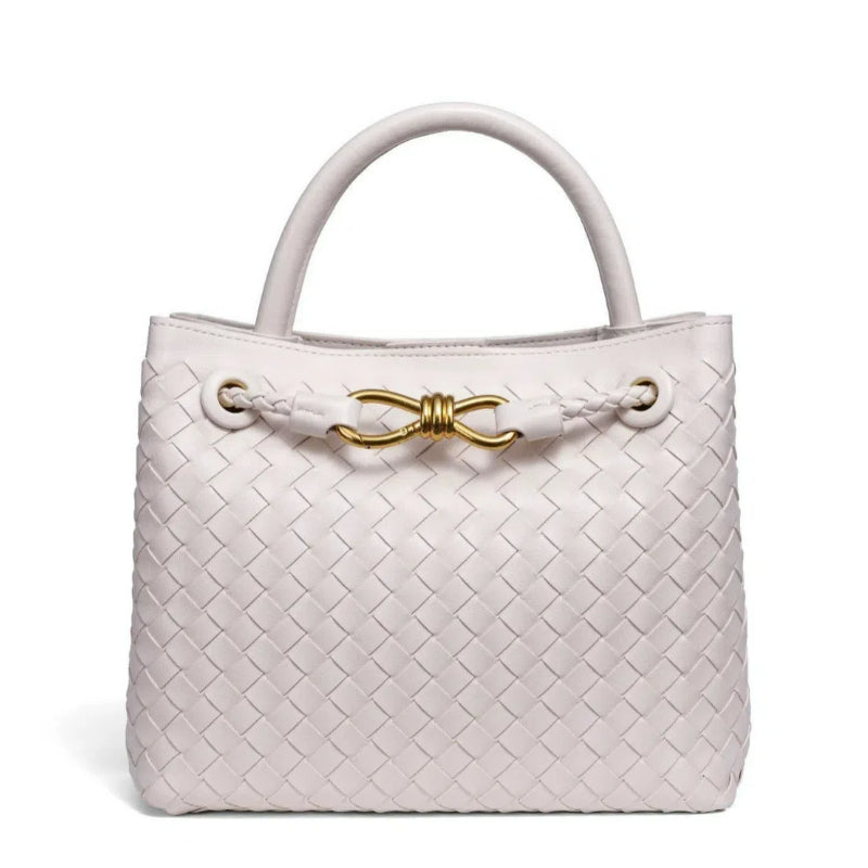 Fiorelle Women's Artisan Weave Tote - Expandable Crossbody with Butterfly Motif & Structured Silhouette