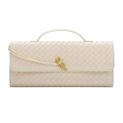 Fiorelle Women's Celestial Baguette Clutch - Kiss-Lock Woven Minaudière with Chain Strap