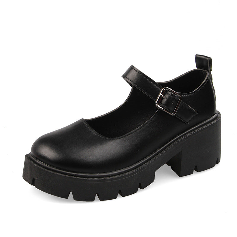 Fiorelle Women’s Plus Size Mary Jane Platform Pumps — Retro Chunky Heel Shoes for JK Fashion & Comfort Fit