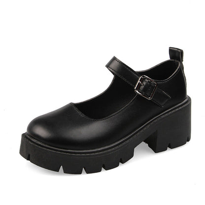 Fiorelle Women’s Plus Size Mary Jane Platform Pumps — Retro Chunky Heel Shoes for JK Fashion & Comfort Fit