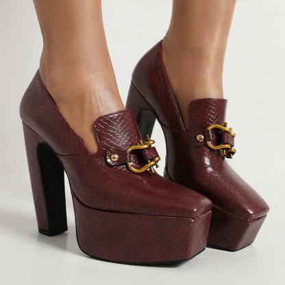 Milano Leather Platform Pumps