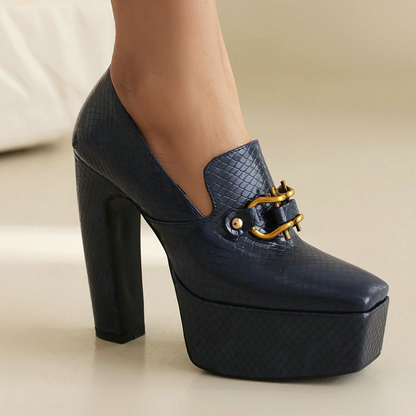 Milano Leather Platform Pumps