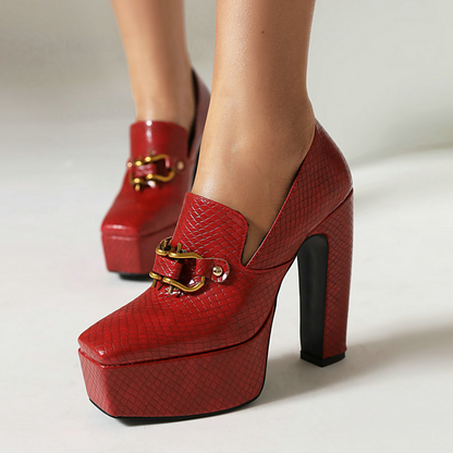 Milano Leather Platform Pumps