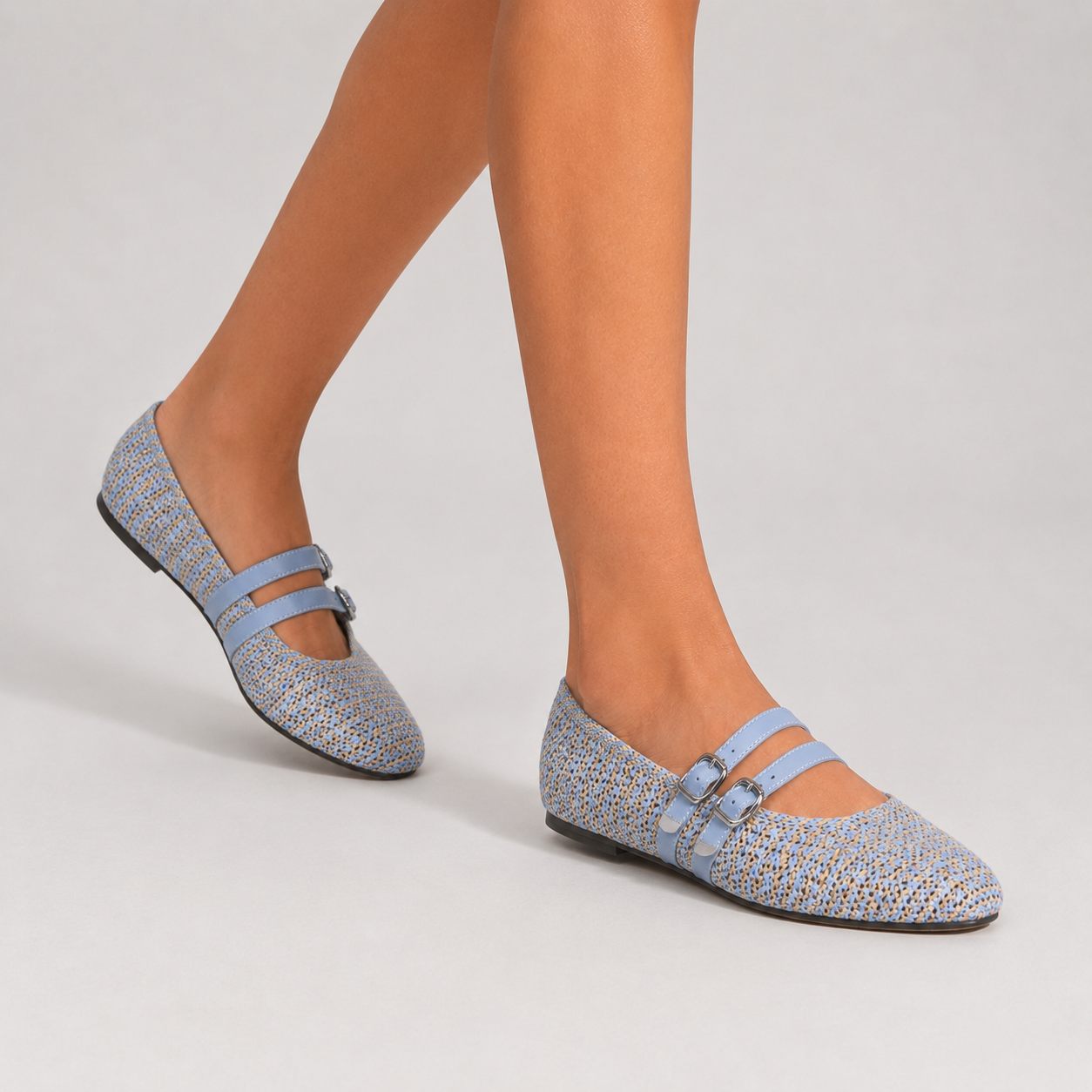 Olivia Double Strap Flats