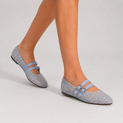 Olivia Double Strap Flats