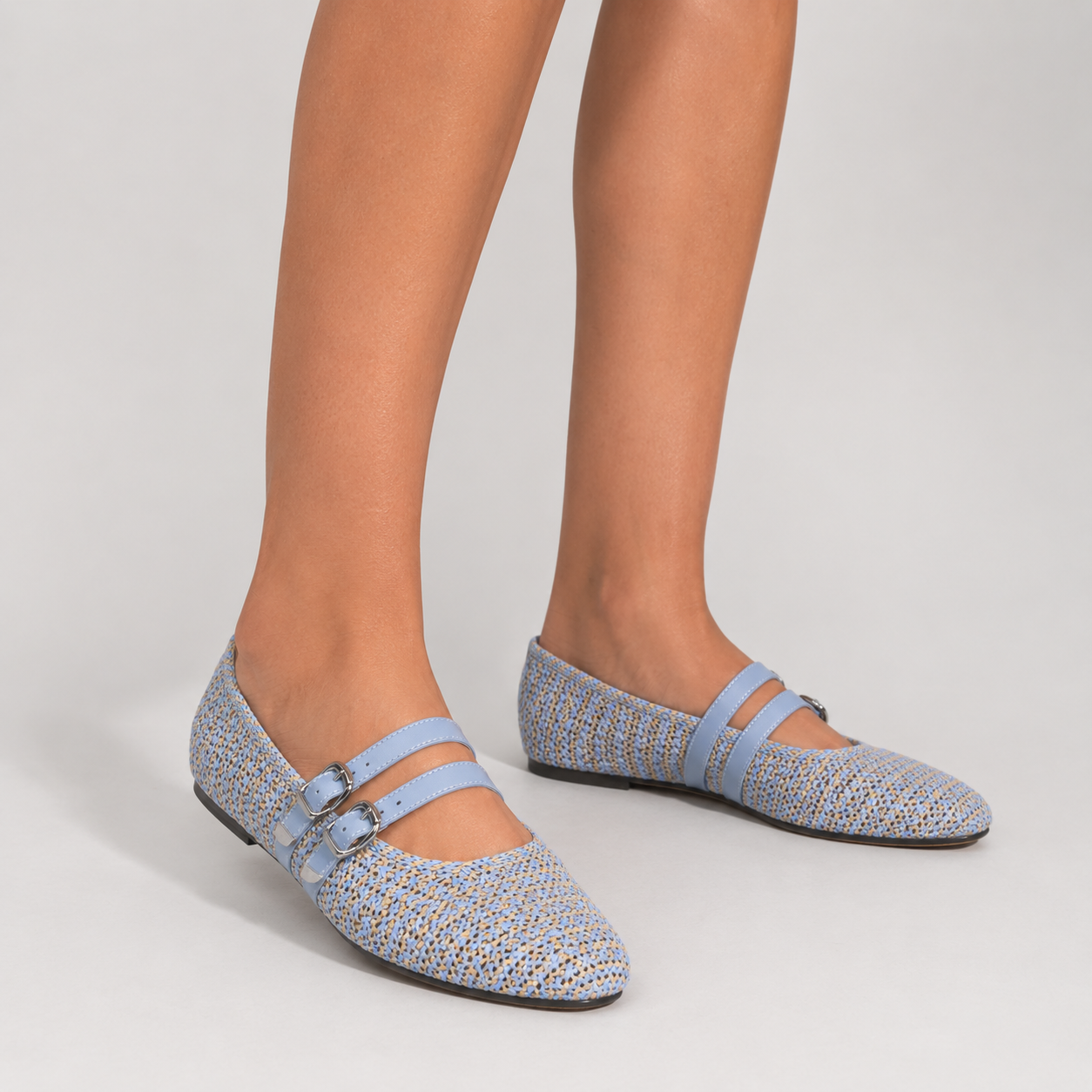 Olivia Double Strap Flats