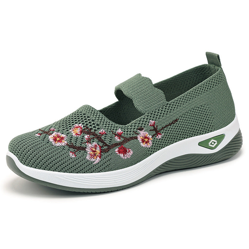 Fiorelle Women's Lyric Canvas Slip-On Ballet Flats – Soft Cushioned Lightweight Casual Walking Shoes (US 5–10.5)