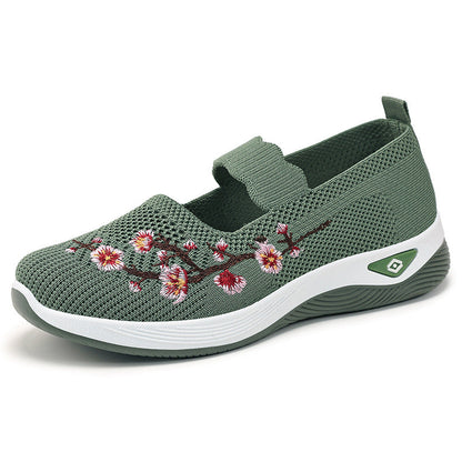 Fiorelle Women's Lyric Canvas Slip-On Ballet Flats – Soft Cushioned Lightweight Casual Walking Shoes (US 5–10.5)