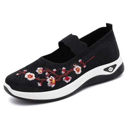 Fiorelle Women's Lyric Canvas Slip-On Ballet Flats – Soft Cushioned Lightweight Casual Walking Shoes (US 5–10.5)