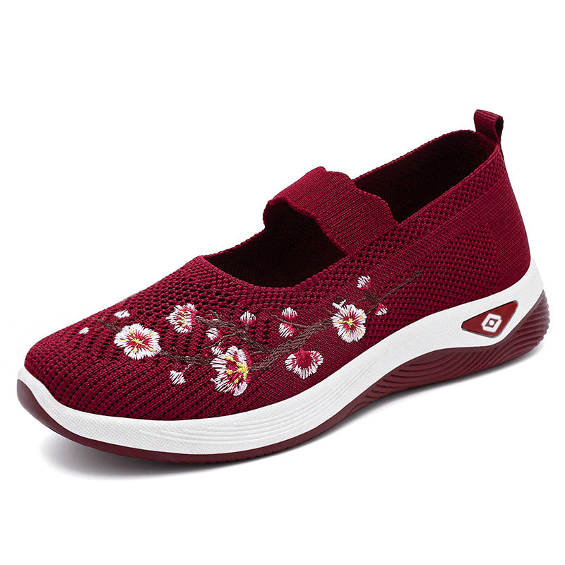 Fiorelle Women's Lyric Canvas Slip-On Ballet Flats – Soft Cushioned Lightweight Casual Walking Shoes (US 5–10.5)